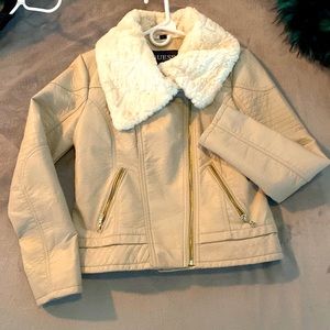 Guess shearling inspired motorcycle jacket